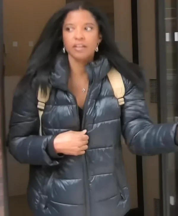 Satisfied Renée Elise Goldsberry Black Puffer Jacket