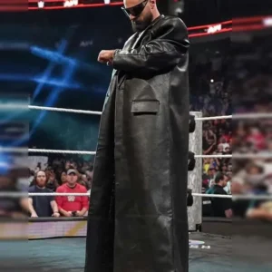 Seth Rollins Monday Night Raw Leather Coat Front