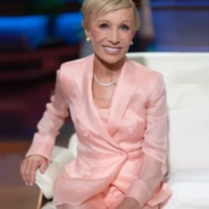 Shark Tank S17 Barbara Corcoran Pink Silk Blazer