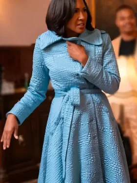 She the People 2025 Terri J. Vaughn Alligator Emboss Blue Coat
