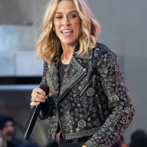 Sheryl Crow NBC Today Black Floral Jacket Side