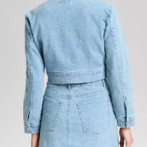 Shop Beyond The Gates Samantha Richardson Denim Cropped Jacket