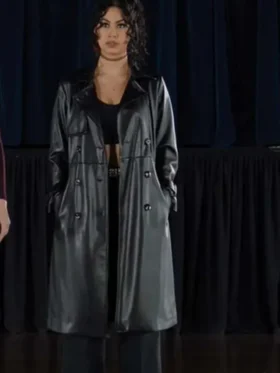 Shoresy S02 Ziigwan Black Leather Coat Front Look