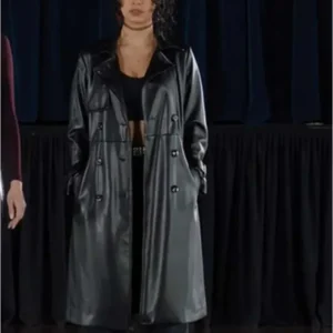 Shoresy S02 Ziigwan Black Leather Coat Front Look
