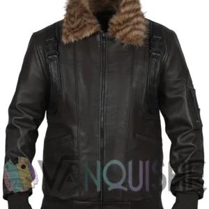 Spiderman Homecoming Vulture Leather Jacket front