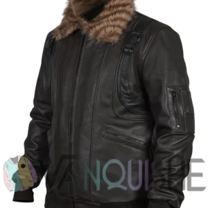 Spiderman Homecoming Vulture Leather Jacket left
