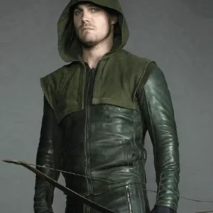 Stephen Amell Green Arrow Jacket Side