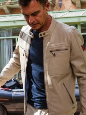 Steve McQueen Dennis 2 ECRU Leather Jacket