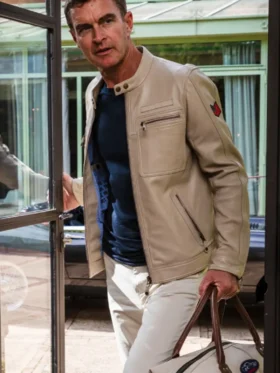 Steve McQueen Dennis 2 ECRU Leather Jacket