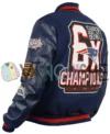 Super Bowl 6X Champions New England Varsity Jacket left back