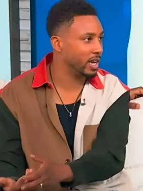 Greg Mathis Jr colorblock shirt Tamron Hall Front Look