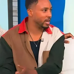 Greg Mathis Jr colorblock shirt Tamron Hall Front Look