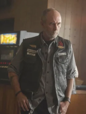 Task S01 Jamie McShane Black Leather Vest Side