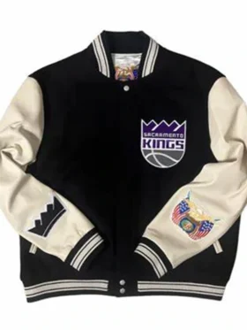 Taylor Sacramento Kings Bomber Jacket Back