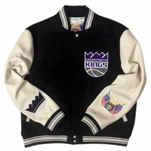Taylor Sacramento Kings Bomber Jacket Back