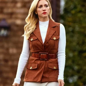 The Beast in Me S01 Brittany Snow Brown Vest