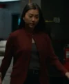 The Blacklist S9 Laura Sohn Red Wool Jacket