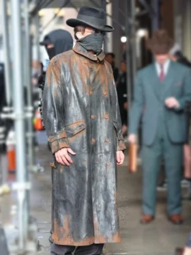 The Bride Christian Bale Black Leather Coat Side