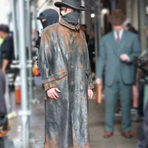 The Bride Christian Bale Black Leather Coat Side