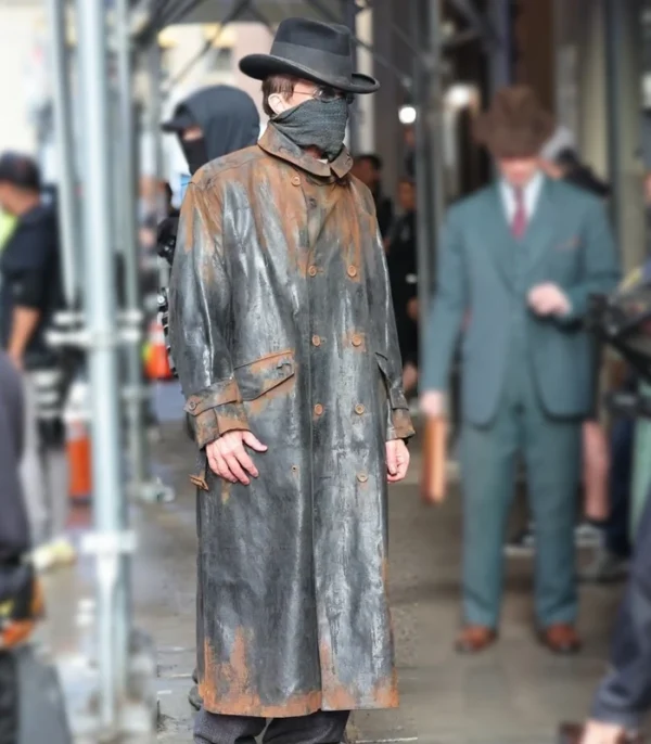 The Bride Christian Bale Black Leather Coat Side