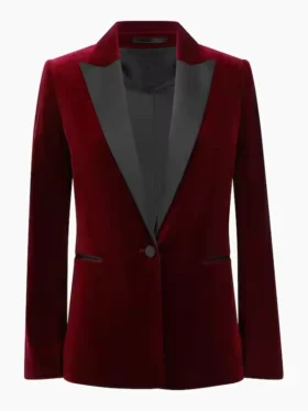 The Celebrity Traitors S01 Claudia Winkleman Red Blazer