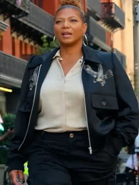 The Equalizer S5 Queen Latifah Black Jacket Front Look