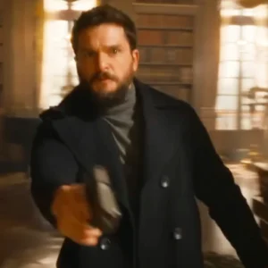 The Family Plan 2 Kit Harington Black Coat Front