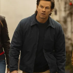 The Family Plan 2 Mark Wahlberg Blue Jacket