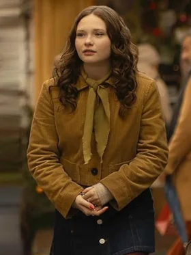 The Family Plan 2 Zoe Colletti Corduroy Jacket Side