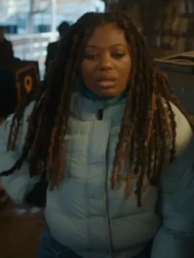 The Guest S01 Bethan Mary-James White Puffer Jacket