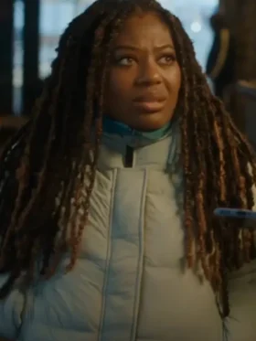 The Guest S01 Bethan Mary-James White Puffer Jacket For Sale