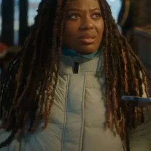 The Guest S01 Bethan Mary-James White Puffer Jacket For Sale