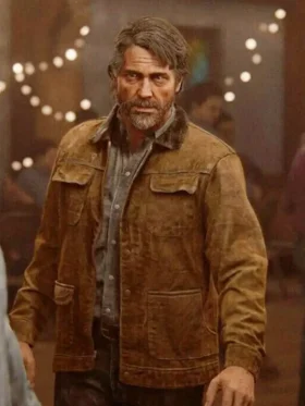 The Last of Us Joel Suede Leather Jacket Front