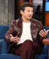 The Late Show With Stephen Colbert Jeremy Renner Leather Jacket
