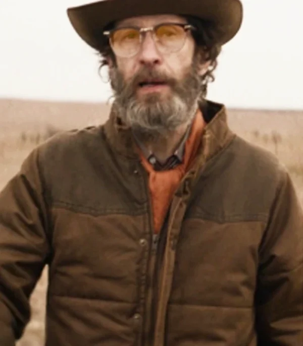 The Lowdown Tim Blake Nelson Brown Jacket Front