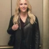 The Morning Show S04 Bradley jackson Black Leather Jacket Side