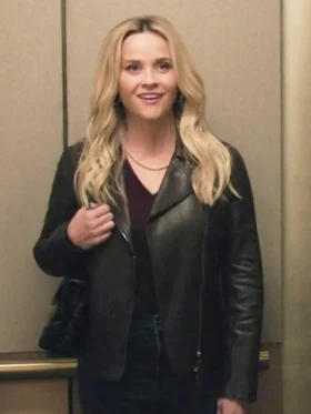 The Morning Show S04 Bradley jackson Black Leather Jacket Side