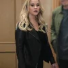 The Morning Show S04 Bradley jackson Black Leather Jacket Front