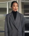 The Morning Show S04 Greta Lee Grey Blazer Side