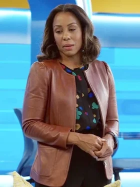 The Morning Show S04 Karen Pittman Brown Jacket Side