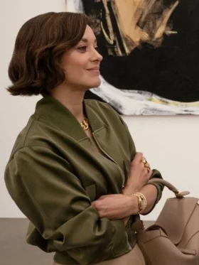 The Morning Show S04 Marion Cotillard Bomber Jacket Front