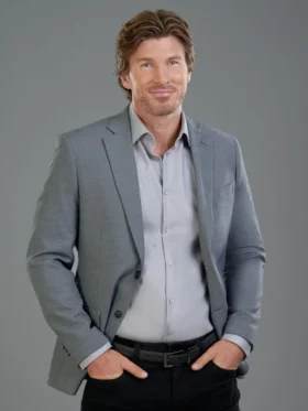 The Most Colorful Time of the Year Christopher Russell Grey Blazer