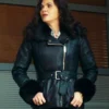 The Rainmaker S01 Lana Parrilla Shearling Leather Jacket Front
