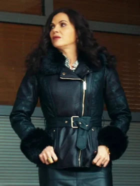 The Rainmaker S01 Lana Parrilla Shearling Leather Jacket Front