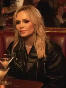 The Real Housewives of Orange County Tamra Judge Leather Jacket Front
