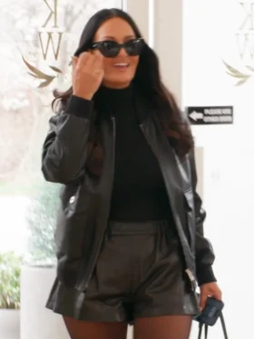 The Real Housewives of Salt Lake City S06 Lisa Barlow Leather Jacket Front