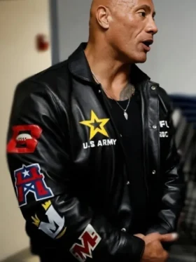 The Rock UFL Leather Jacket