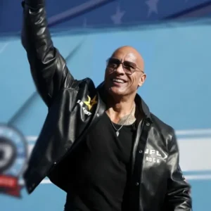 The Rock UFL Leather Jacket