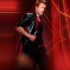 The Running Man Glen Powell Leather Coat