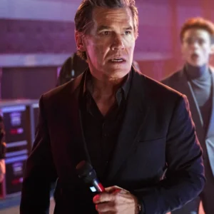 The Running Man Josh Brolin Black Blazer Side